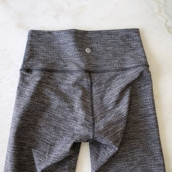 Lululemon Wunder Under Leggings / Tights / Pants (black grey herringbone) Luon - Picture 9 of 12